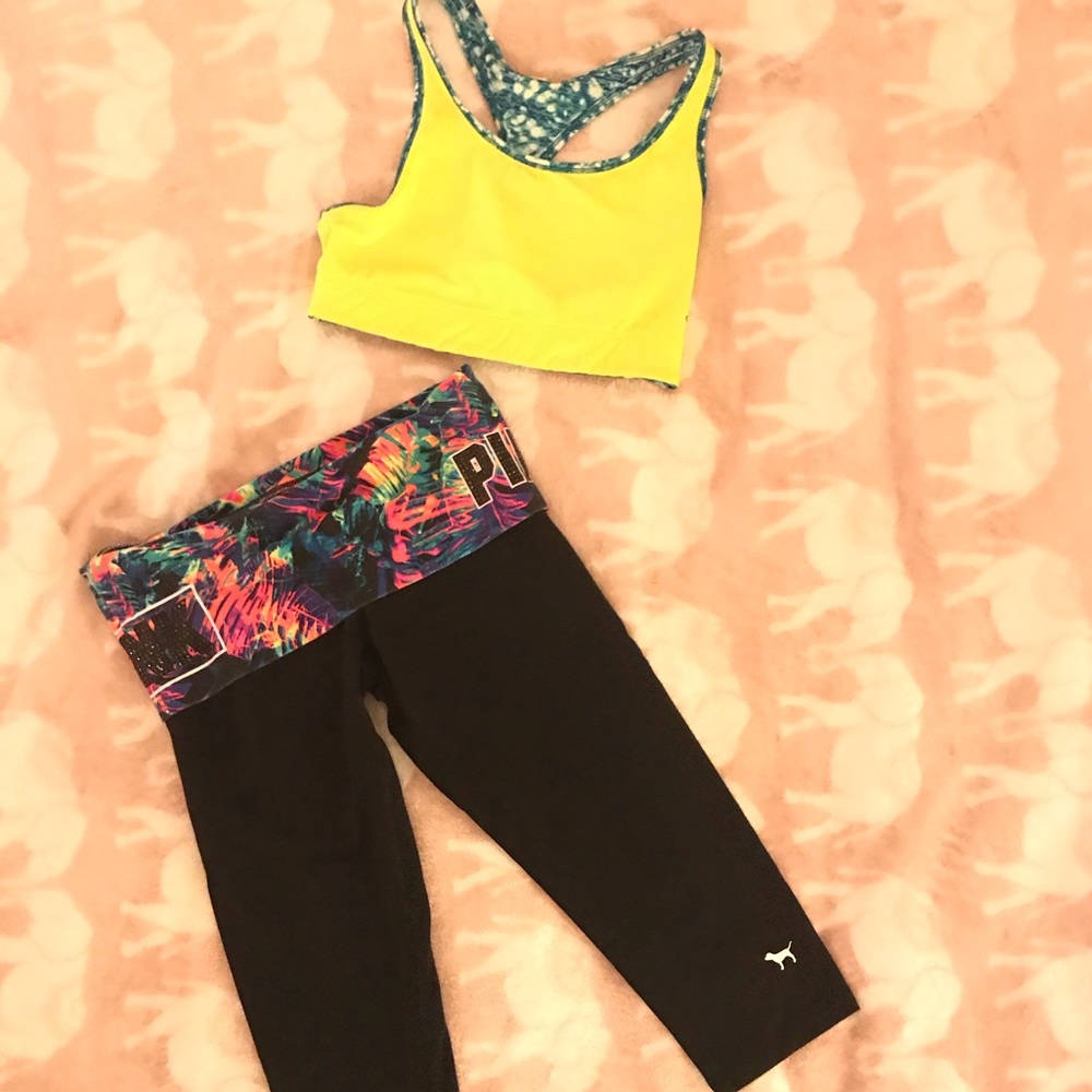 Pink Crop Yoga Pant